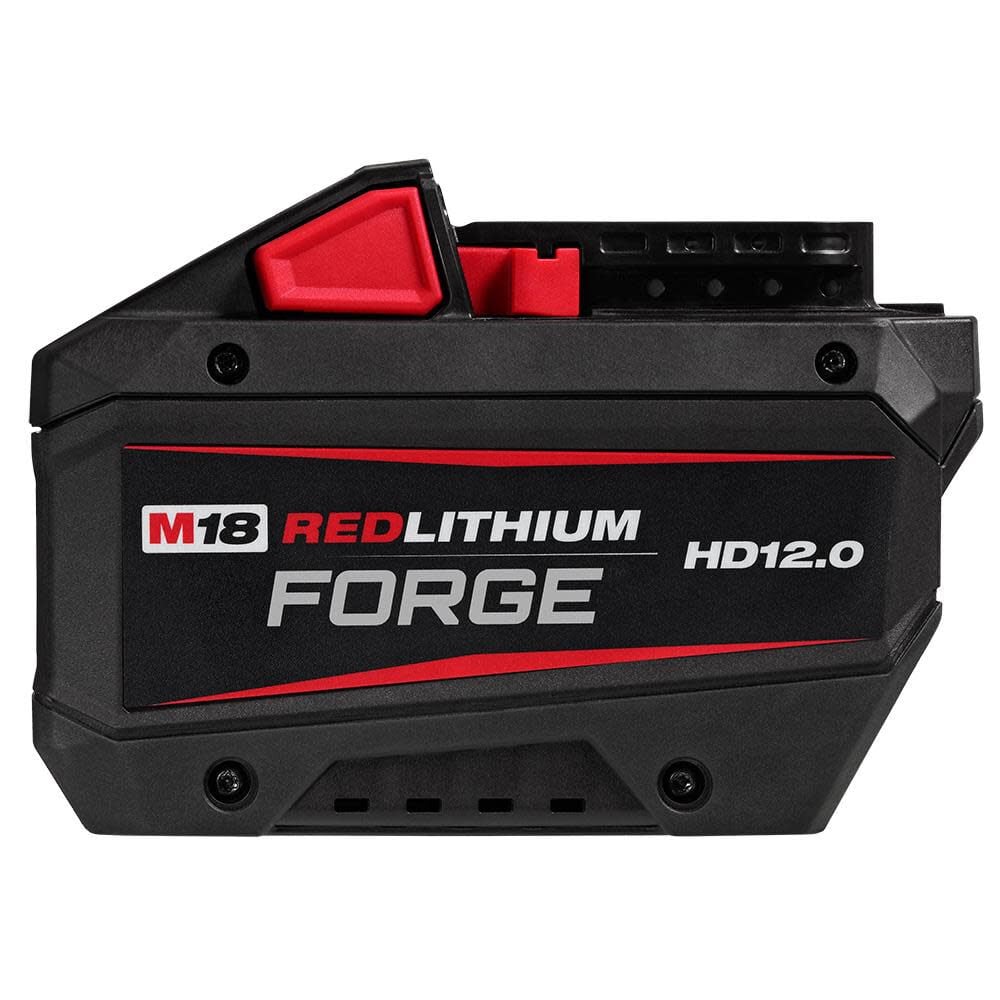 The Milwaukee 48-11-1813 M18 REDLITHIUM FORGE HD12.0 battery provides 12.0Ah capacity for demanding M18 applications. The FORGE design supports high power output and fast charging, including COOL-CYCLE active cooling with compatible equipment.
12.0Ah capacity
M18 18V platform
REDLITHIUM FORGE HD12.0
COOL-CYCLE compatible
Onboard fuel gauge
Single battery pack
