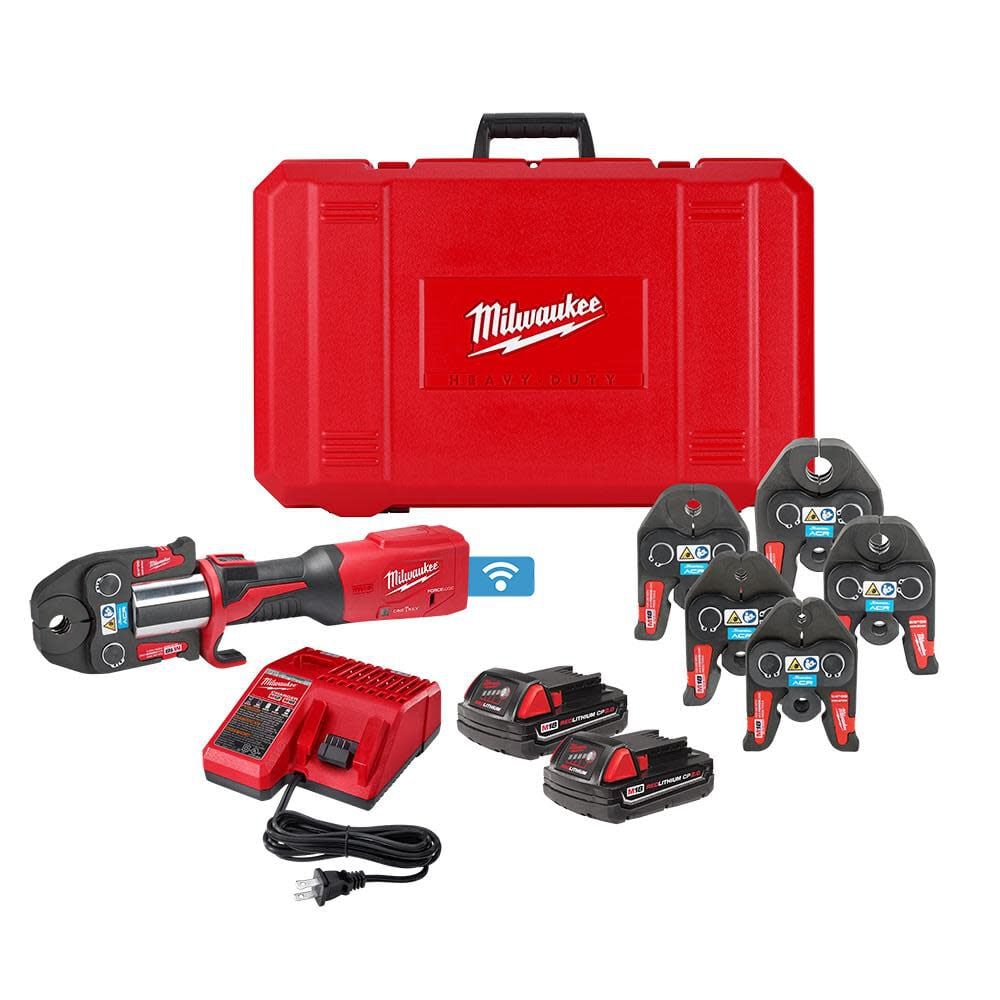 The Milwaukee 2922-22 M18 FORCE LOGIC Press Tool kit is designed for professional pipe-press applications and includes six CTS jaws from 1/2 in through 2 in. Auto-cycle operation supports consistent press completion, while ONE-KEY provides tool tracking and reporting. The kit includes two compact M18 batteries, charging equipment, jaws, and case.
Six CTS jaws from 1/2 to 2 in
FORCE LOGIC auto-cycle operation
ONE-KEY connectivity
Brushless motor
50,000-cycle calibration interval
Two compact batteries included
