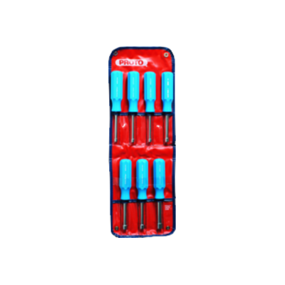 NUT DRIVER SET, BLUE 7 PC SET