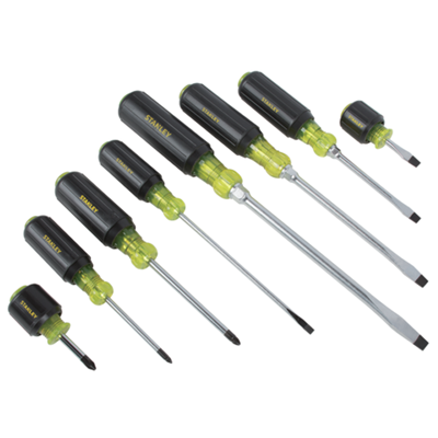 8 PIECE VINYL GRIP SCREWDRIVER SET